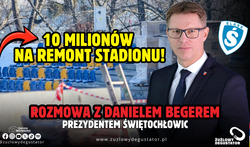 10 milionów zł na remont stadionu! - Rozmowa z Danielem Begerem, Prezydentem Świętochłowic OKŁADKI do filmów i lajwów (3)